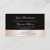 ブラックバラ金ゴールドデコーキュートフラワーモダンフローラ 名刺 (裏面)