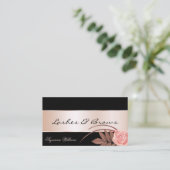 ブラックバラ金ゴールドデコールゴージャスな花と写真 名刺 (スタンド正面)