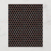 ブラックバラ金ゴールドハニービーパターンスクラップブック紙 (裏面)