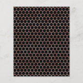 ブラックバラ金ゴールドハニービーパターンスクラップブック紙 (正面)