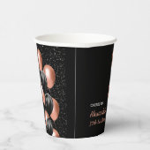 ブラックバラ金ゴールドバルーンシックな応援へ誕生日 紙コップ (右)