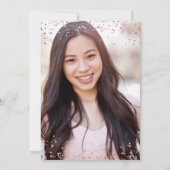 ブラックバラ金ゴールドピンクグリッター卒業パーティー 案内状 (裏面)