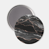 ブラックバラ金ゴールドフェイクグリッターアゲテゲード マグネット (正面/裏面)