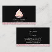 ブラックバラ金ゴールドベーカリースパークルカップケーキ 名刺 (正面/裏面)
