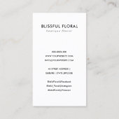 ブラックバラ金ゴールドホワイトセラミック幾何ストライプ 名刺 (裏面)