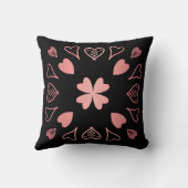 ブラックバラ金ゴールドボホハート クッション (裏面)