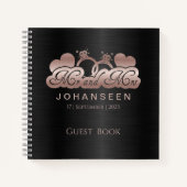 ブラックバラ金ゴールドミスター&ミセス・ニューライウェッド結婚式 ノートブック (正面)