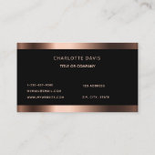 ブラックバラ金ゴールドミニマエレガントリスト 名刺 (裏面)