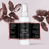 ブラックバラ金ゴールドロゴ2OZコスメティックドロッパーボトル ラベル