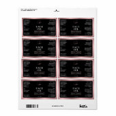 ブラックバラ金ゴールドロゴ2OZコスメティックドロッパーボトル ラベル (フルシート)