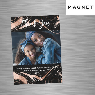 ブラックバラ金ゴールド大理石感謝してい写真you magnet