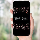 ブラックバラ金ゴールド星スクリプトサンキューカード 招待状