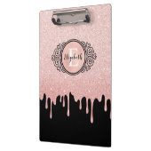 ブラックバラ金ゴールド滴下グリッターアーティスト クリップボード (左)