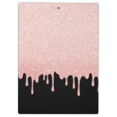 ブラックバラ金ゴールド滴下グリッターアーティスト クリップボード (裏面)