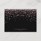 ブラックバラ金ゴールド結婚グリッター宿泊施設 エンクロージャーカード (裏面)