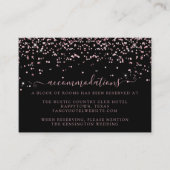 ブラックバラ金ゴールド結婚グリッター宿泊施設 エンクロージャーカード (正面)