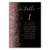 ブラックバラ金ゴールド結婚グリッター テーブルナンバー (正面)