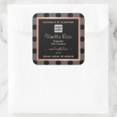 ブラックバラ金ゴールド製品パッケージラベル（ロゴ付き） スクエアシール (バッグ)