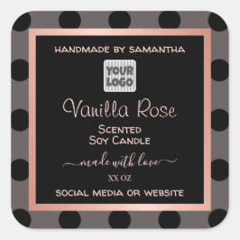 ブラックバラ金ゴールド製品パッケージラベル（ロゴ付き） スクエアシール