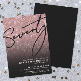 ブラックバラ金ゴールド770誕生日 招待状