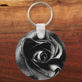 ブラックバラ キーホルダー (正面)