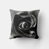 ブラックバラ クッション (裏面)