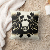 'ブラックバラ' クッション (ブランケット)