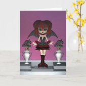 「ブラックバラ」グリーティングカード カード (黄色い花)