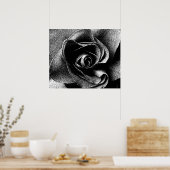 ブラックバラ ポスター (キッチン)