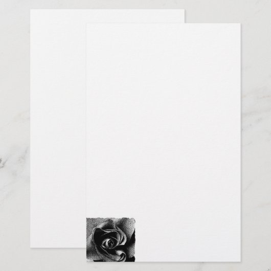 ブラックバラ 便箋 (正面/裏面)