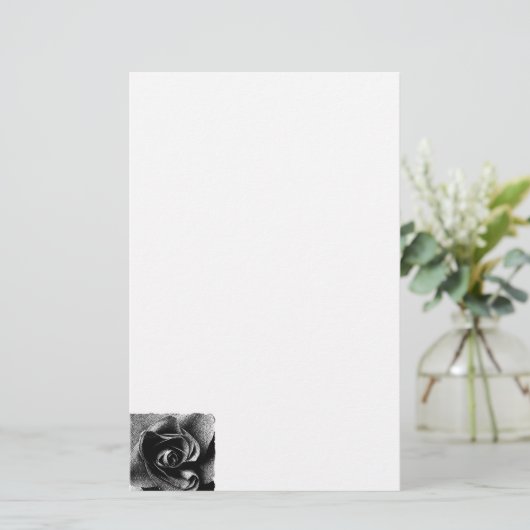 ブラックバラ 便箋 (スタンド正面)
