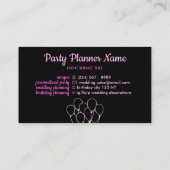 ブラックバルーンイベントプランナー 名刺 (裏面)