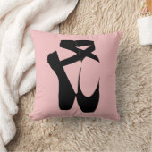 ブラックバレエのポインテシューズ クッション (ブランケット)