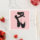 ブラックバレエのポインテシューズ スタンダードカクテルナプキン (インサイチュ)