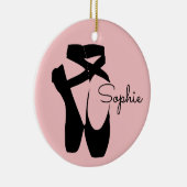 ブラックバレエのポインテシューズ セラミックオーナメント (右)