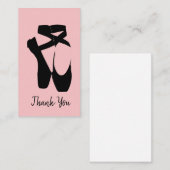 ブラックバレエのポインテシューズ ノートカード (正面/裏面)