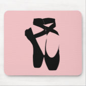 ブラックバレエのポインテシューズ マウスパッド (正面)
