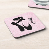 ブラックバレエシューズアンポインテ コースター (左側)