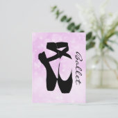 ブラックバレエシューズアンポインテ ポストカード (スタンド正面)