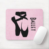 ブラックバレエシューズアンポインテ マウスパッド (マウス)