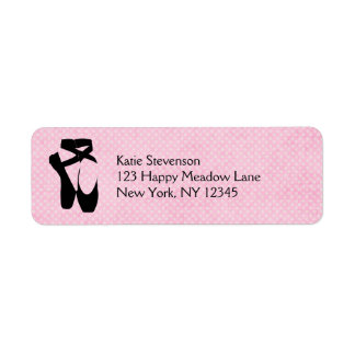 ブラックバレエシューズアンポインテ ラベル