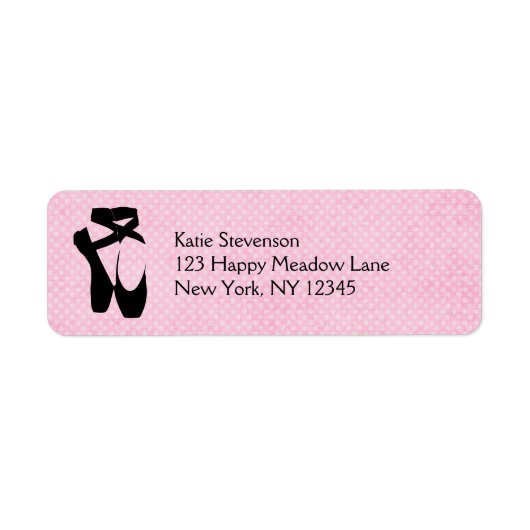 ブラックバレエシューズアンポインテ ラベル (正面)