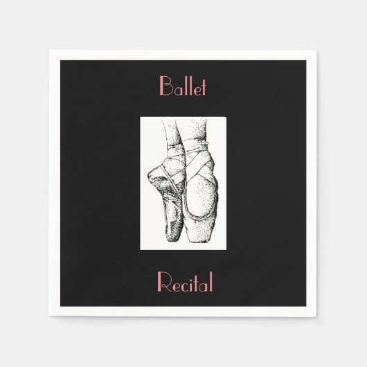 ブラックバレエリサイタル紙ナプキンス スタンダードカクテルナプキン (正面)