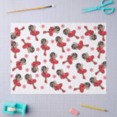 ブラックバレリナインレッドツツティッシュペーパー 薄葉紙 (クラフト)