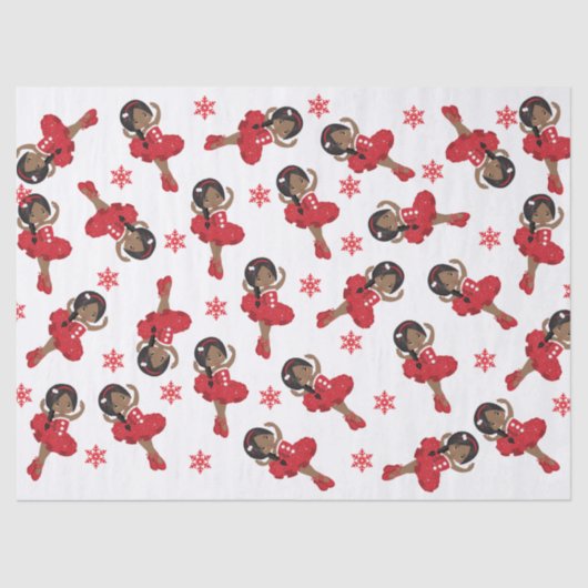 ブラックバレリナインレッドツツティッシュペーパー 薄葉紙 (正面)