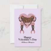 ブラックバレリナバレエダンスカスタムバレンティンズ ノートカード (正面)