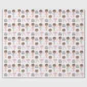 ブラックバレリナパーソナライズされたラッピング紙 ラッピングペーパー (フラット)