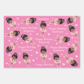 ブラックバレリナラッピング紙シート ラッピングペーパーシート (正面2)