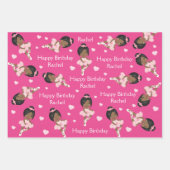 ブラックバレリナラッピング紙シート ラッピングペーパーシート (正面)