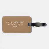 ブラックバレリーナアフローイラストレーションシックなスクリプト名 ラゲッジタグ (裏面横)